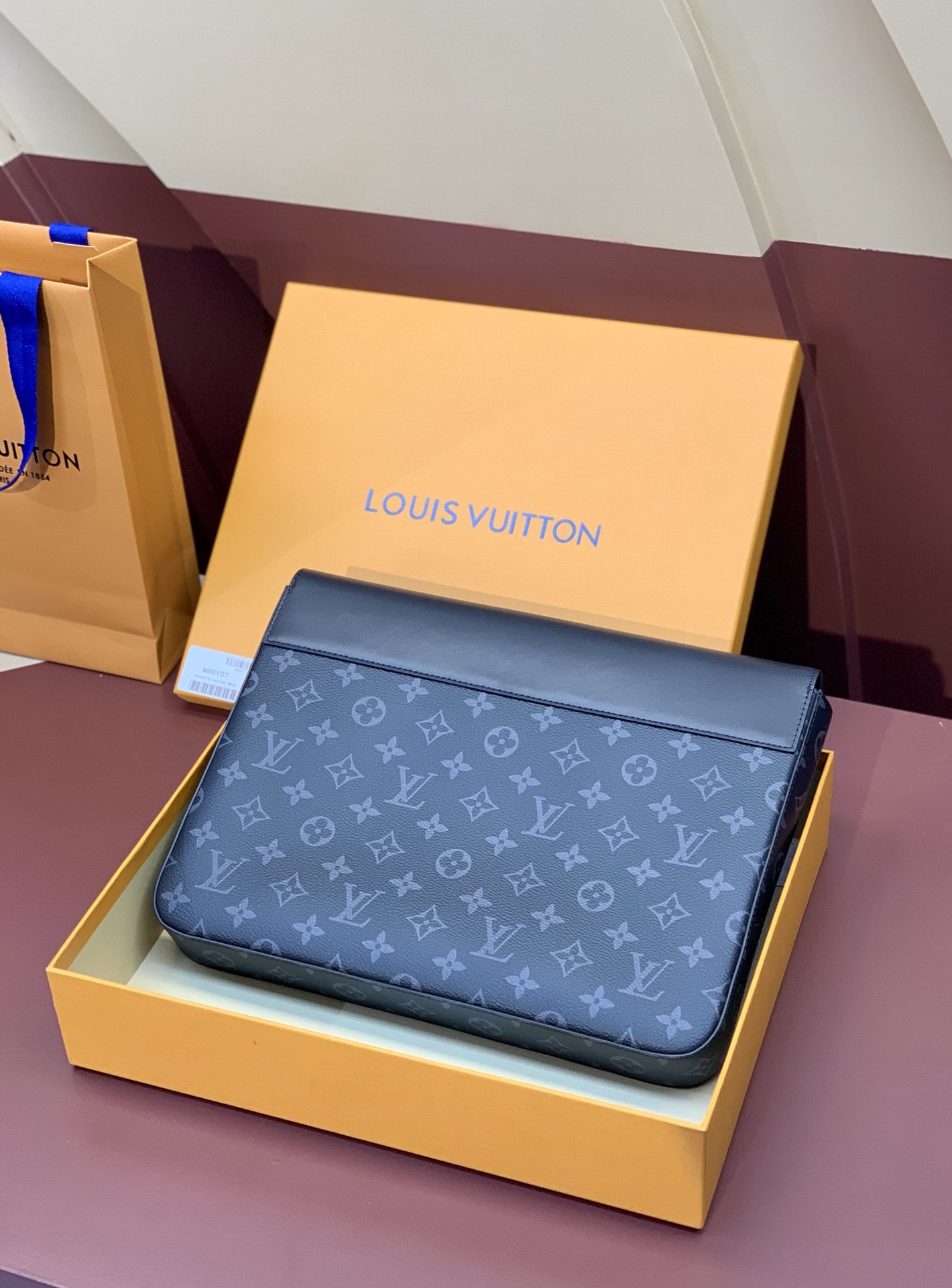 [TOP] Louis Vuitton LV Pochette Steamer Handbag 32x22x4cm - Black