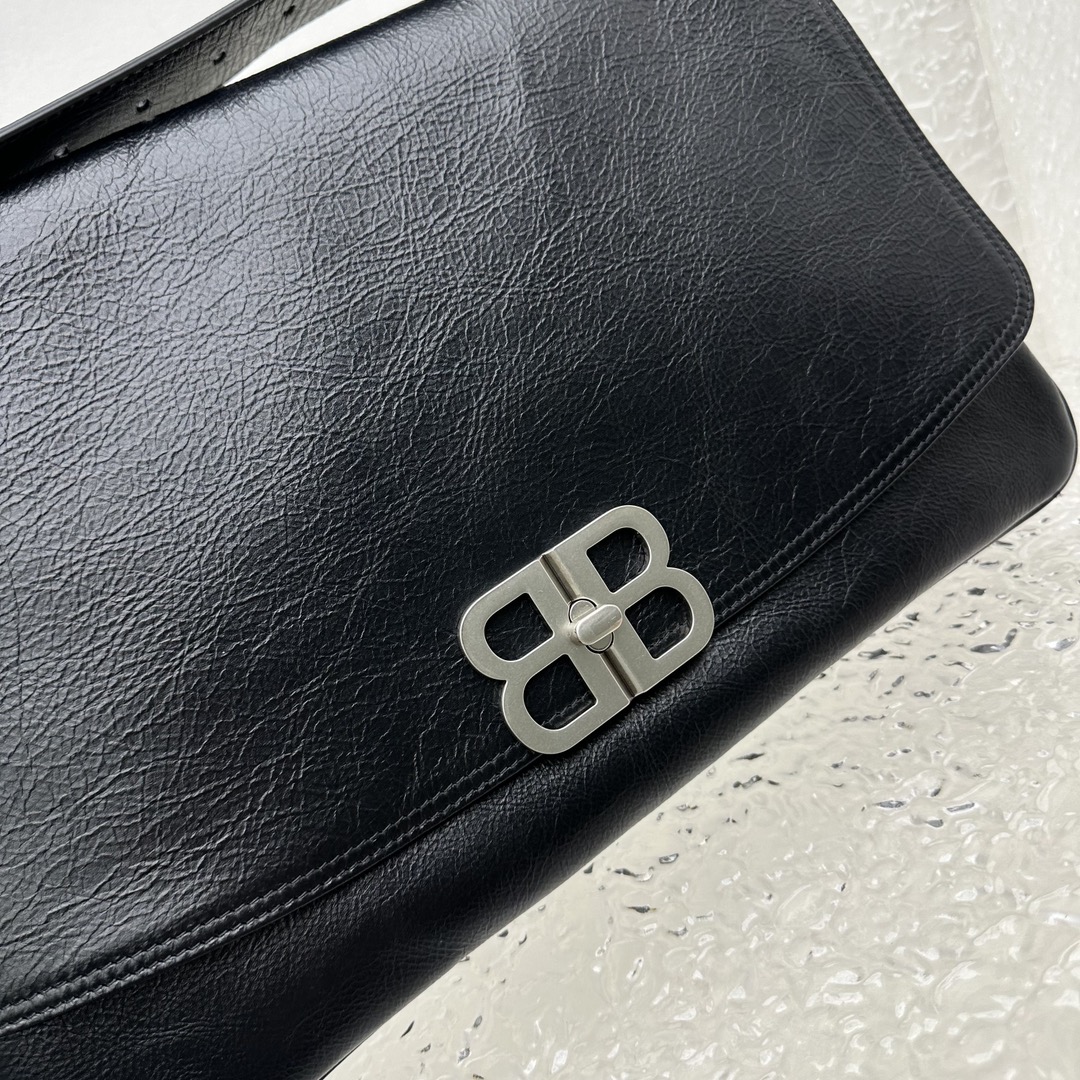 [TOP] BALENCIAGA BB Soft Small Hobo Bag 24*36*4cm/14*23*3cm - Black