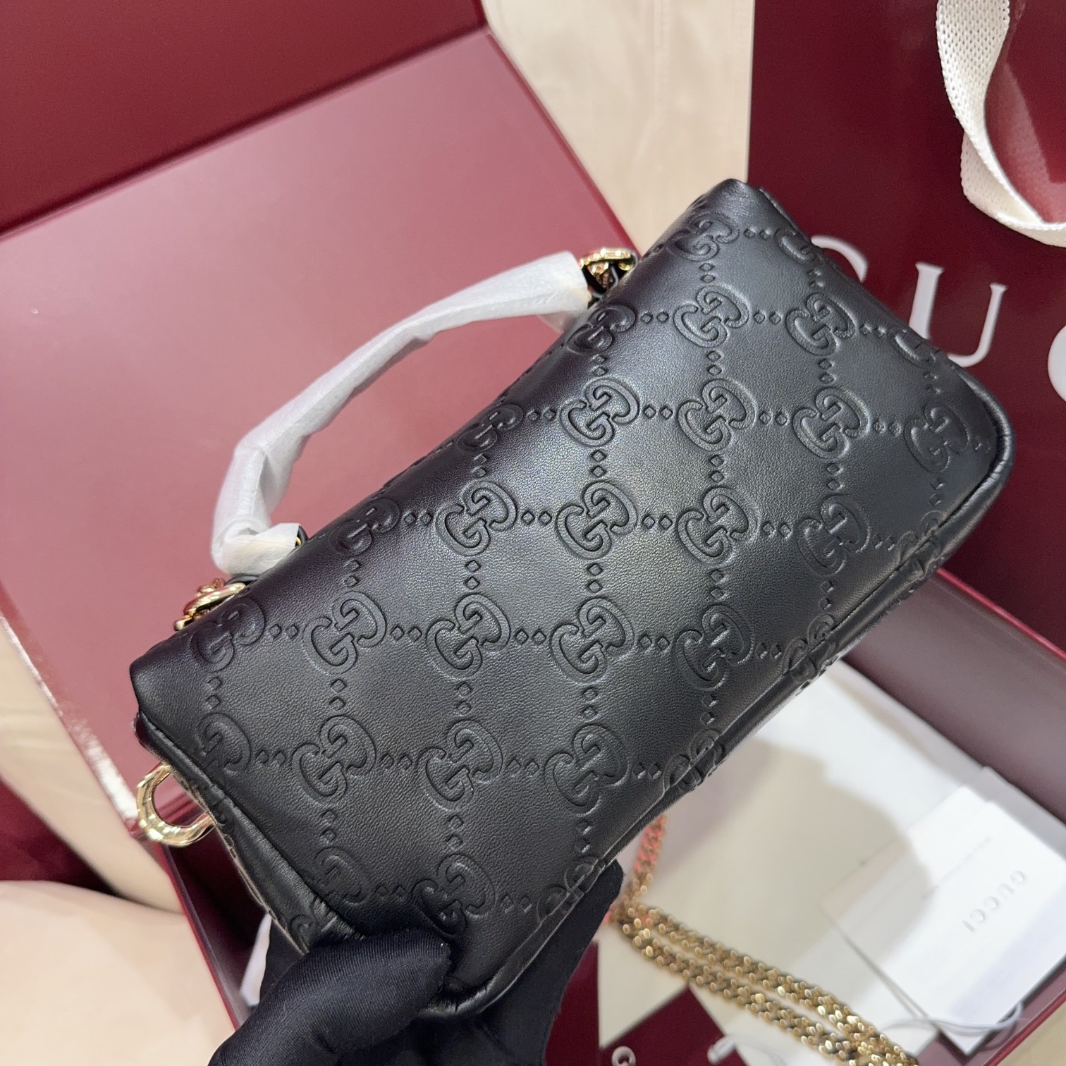 [TOP] GUCCI G*G Milano Mini bag 21.1*12.4*4.6cm - Black