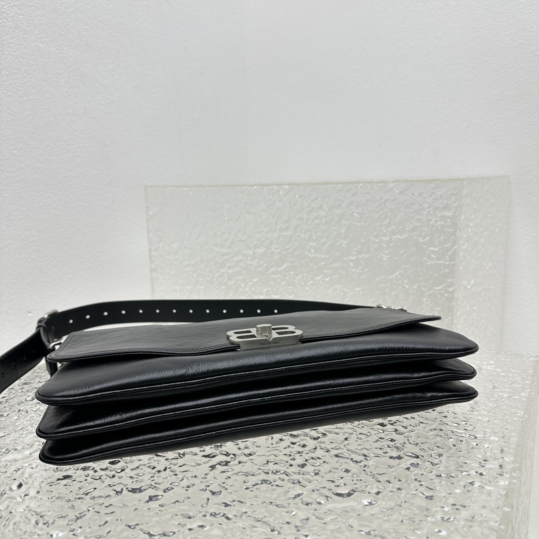 [TOP] BALENCIAGA BB Soft Small Hobo Bag 24*36*4cm/14*23*3cm - Black