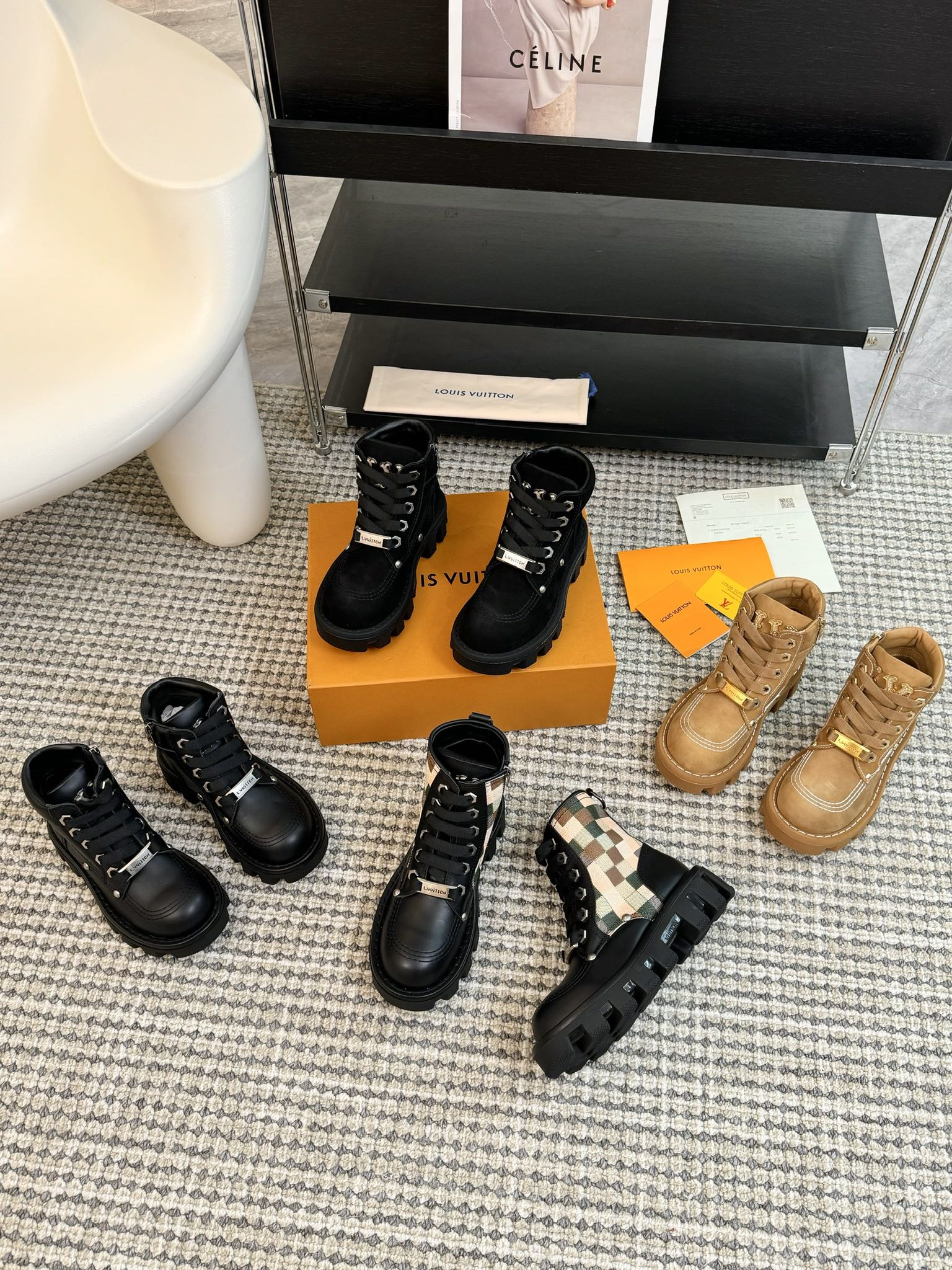 [TOP] Louis Vuitton LV Leather Boots - 4 Colors