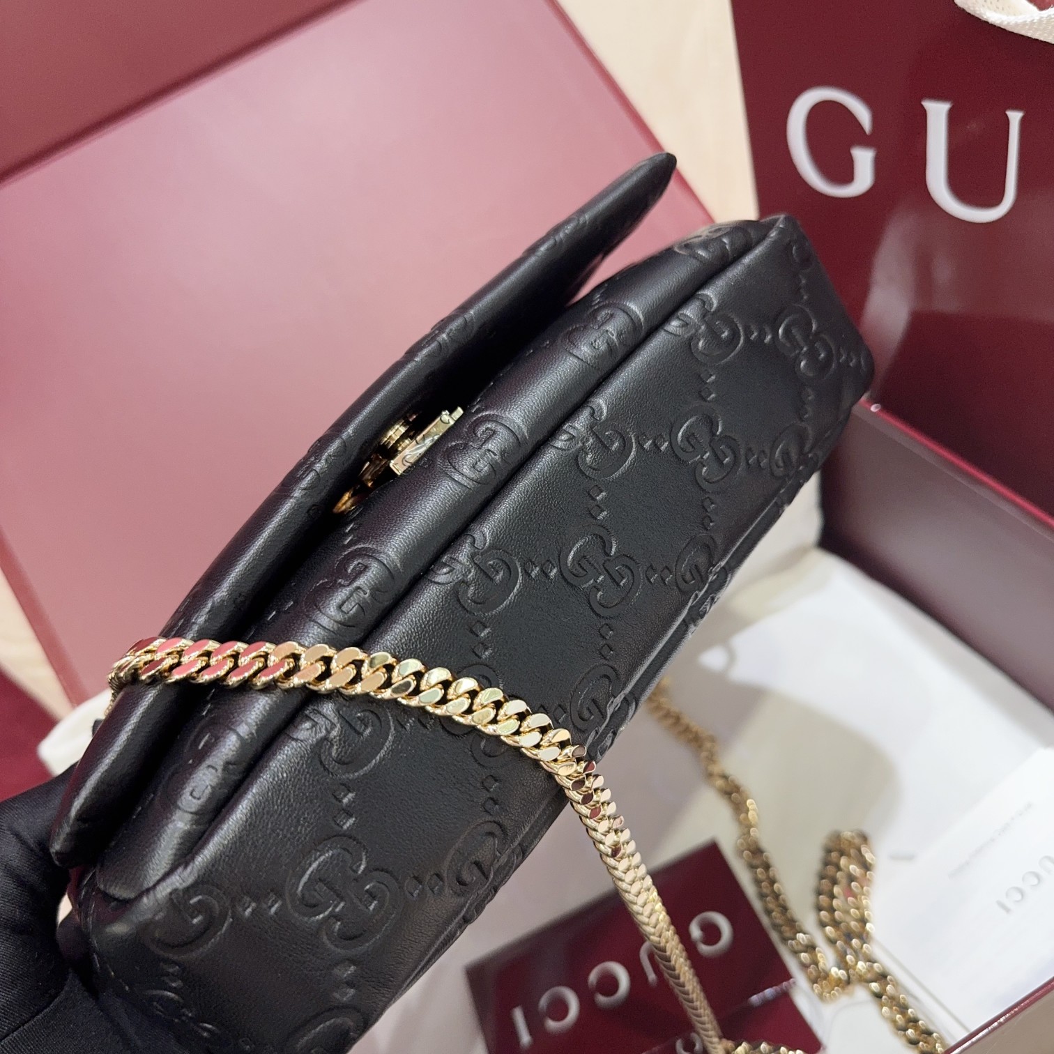 [TOP] GUCCI G*G Milano Mini bag 21.1*12.4*4.6cm - Black