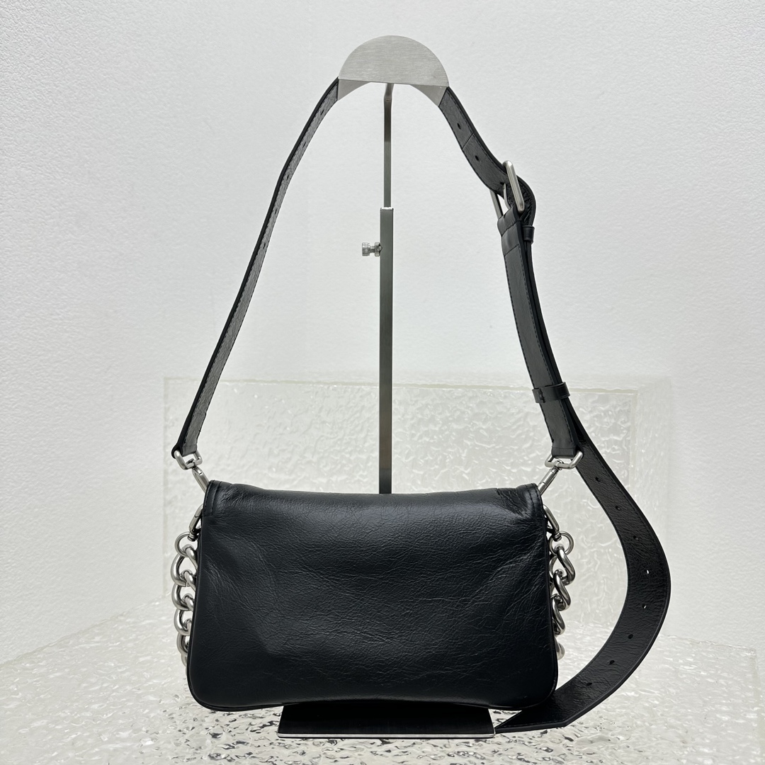 [TOP] BALENCIAGA BB Soft Small Hobo Bag 24*36*4cm/14*23*3cm - Black