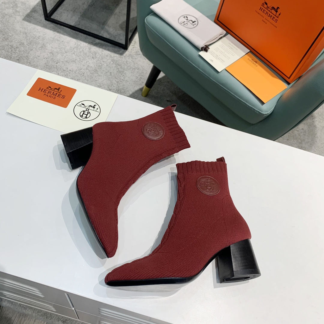 [TOP] HERMES Mid Heel Boots - 5 Color