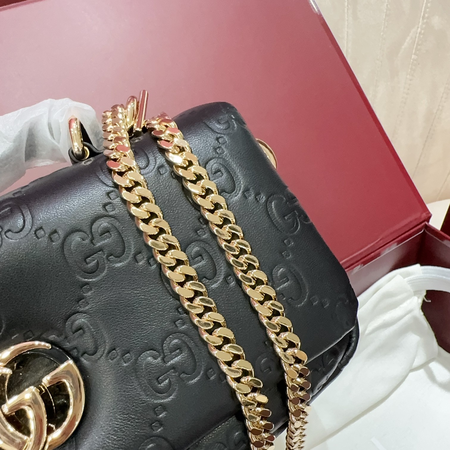 [TOP] GUCCI G*G Milano Mini bag 21.1*12.4*4.6cm - Black