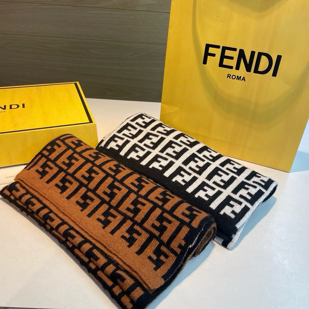 [TOP] FENDI Cashmere Scarf 30*180cm -2 Colors
