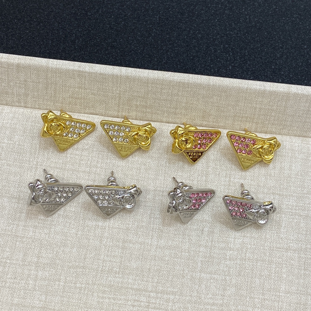 [TOP] PRADA Diamonds Earrings - Gold/Silver