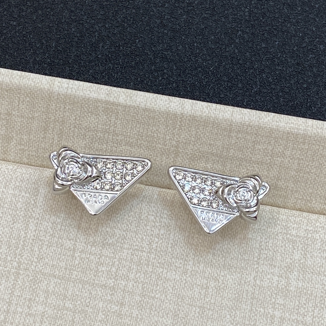 [TOP] PRADA Diamonds Earrings - Gold/Silver