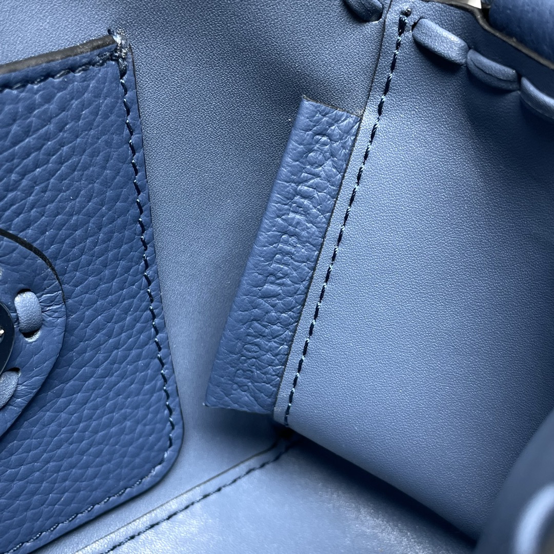 [TOP] FENDI Baguette Bag 19.5x4.5x13cm - Blue&SHW