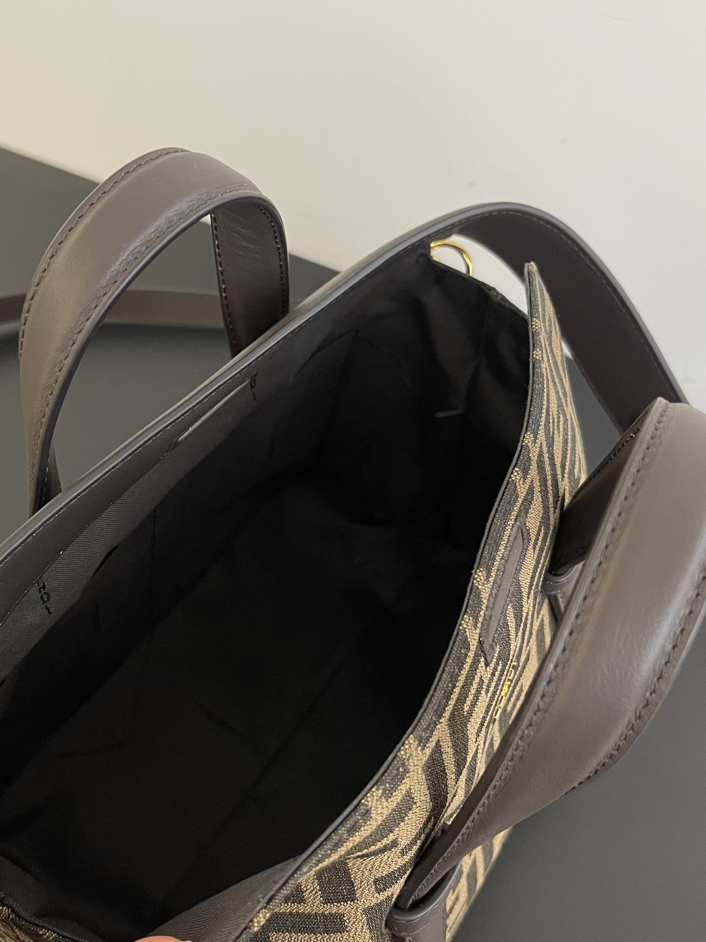 [TOP] FENDI Boston Bags Monogram 27.5x25.5x17.5 cm - Brown