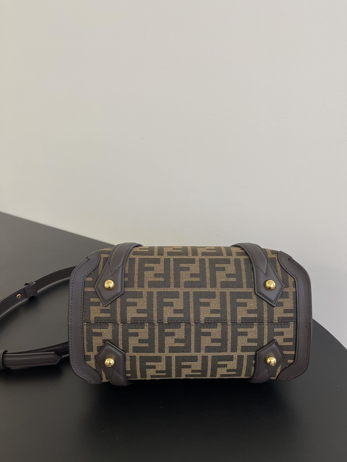 [TOP] FENDI Boston Bags Monogram 27.5x25.5x17.5 cm - Brown