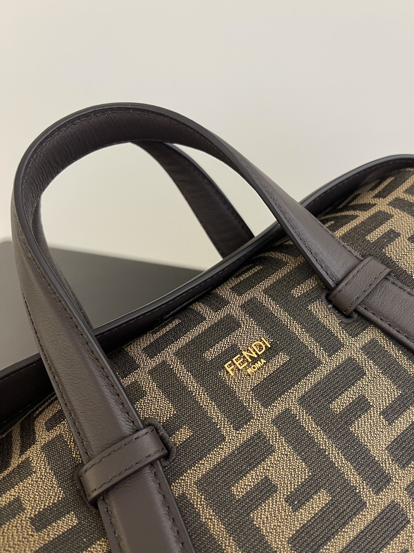 [TOP] FENDI Boston Bags Monogram 27.5x25.5x17.5 cm - Brown