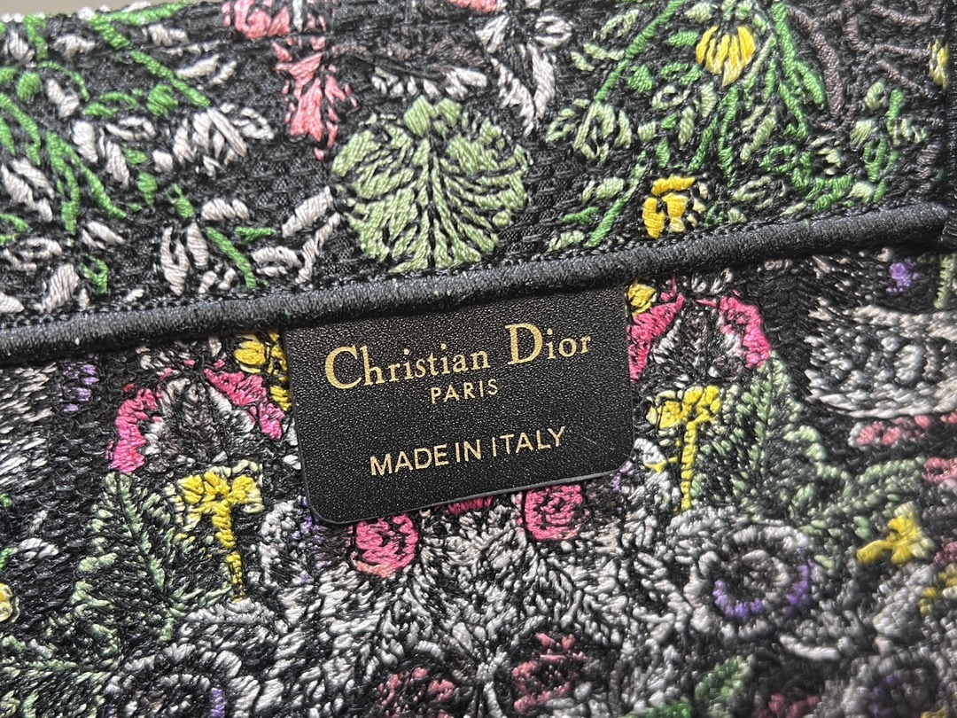 [TOP] Christian Dior Pattern Embroidery Medium Book Tote Bag 36.5X27.5X16.5cm - 2 Colour