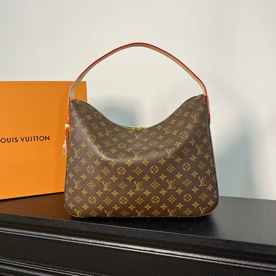 [TOP] Louis Vuitton LV Slouchy MM Bag 29x11x40cm - Brown