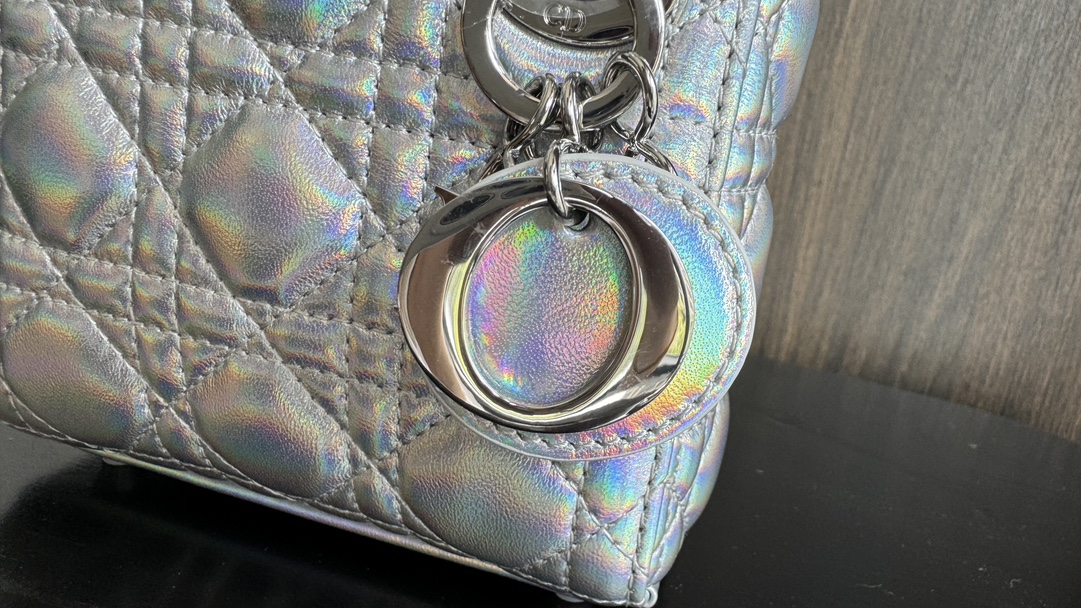 [TOP] Christian Dior Soft Lambskin Micro Mini Lady Dior Bags 12*10*5cm - Gold/Silvery&GHW