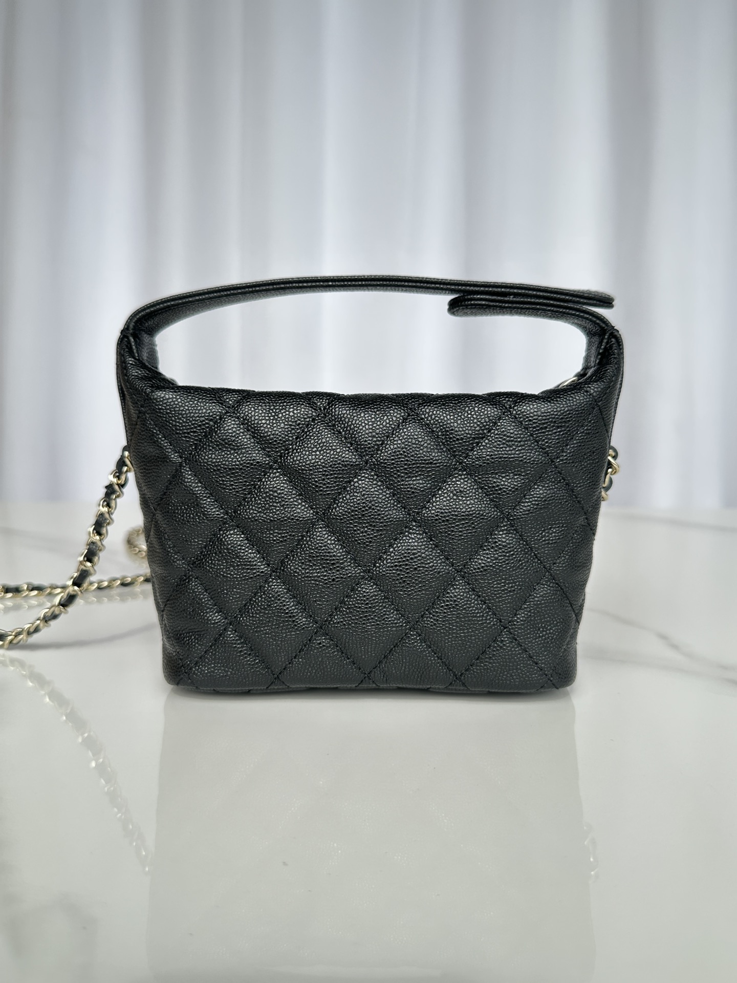 [TOP] CHANEL Spherical Cowhide Lunch Box Bag - GHW&19*15*6.5cm - 4 Colour
