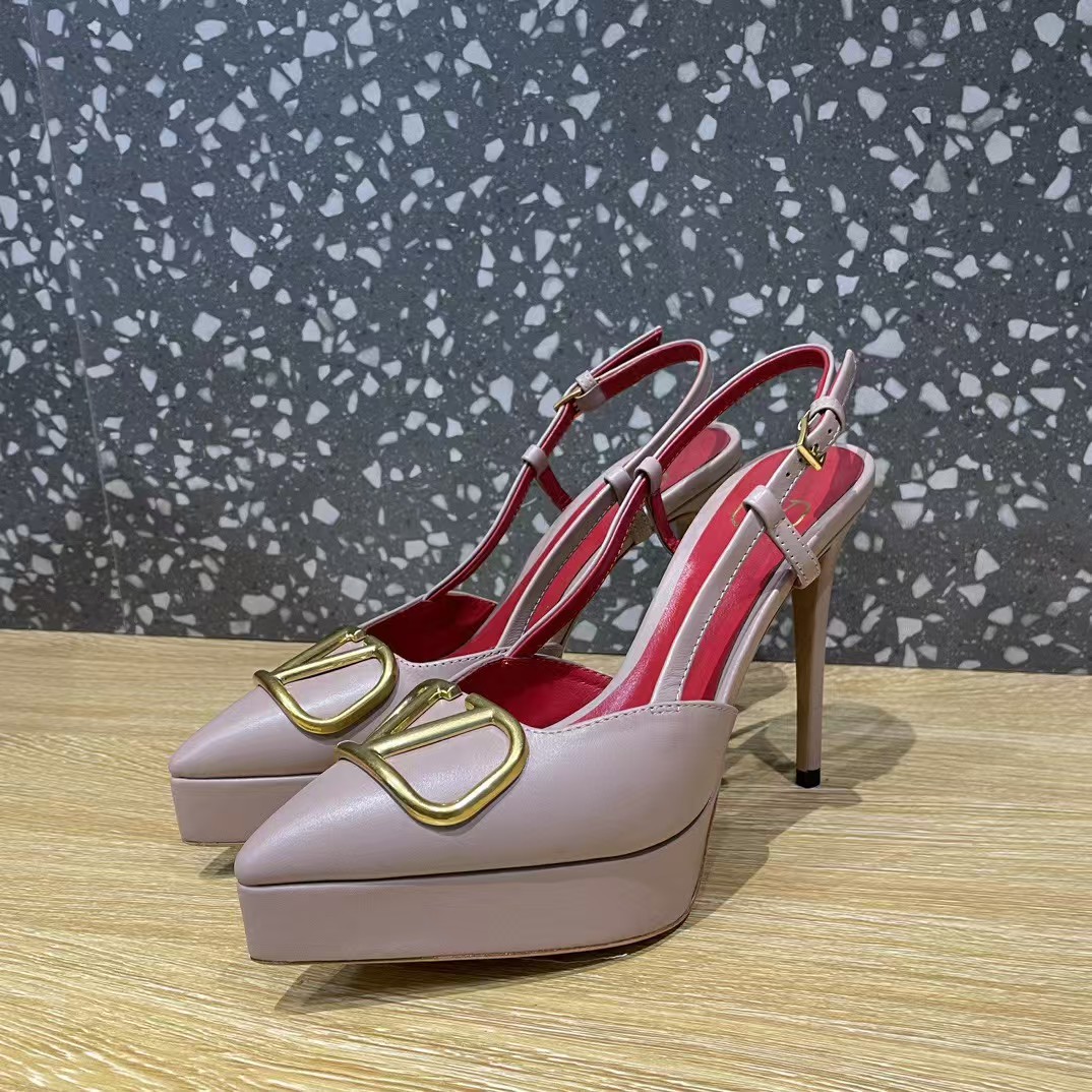 [TOP] VALENTINO 10.3cm High Heel Pumps - Pink