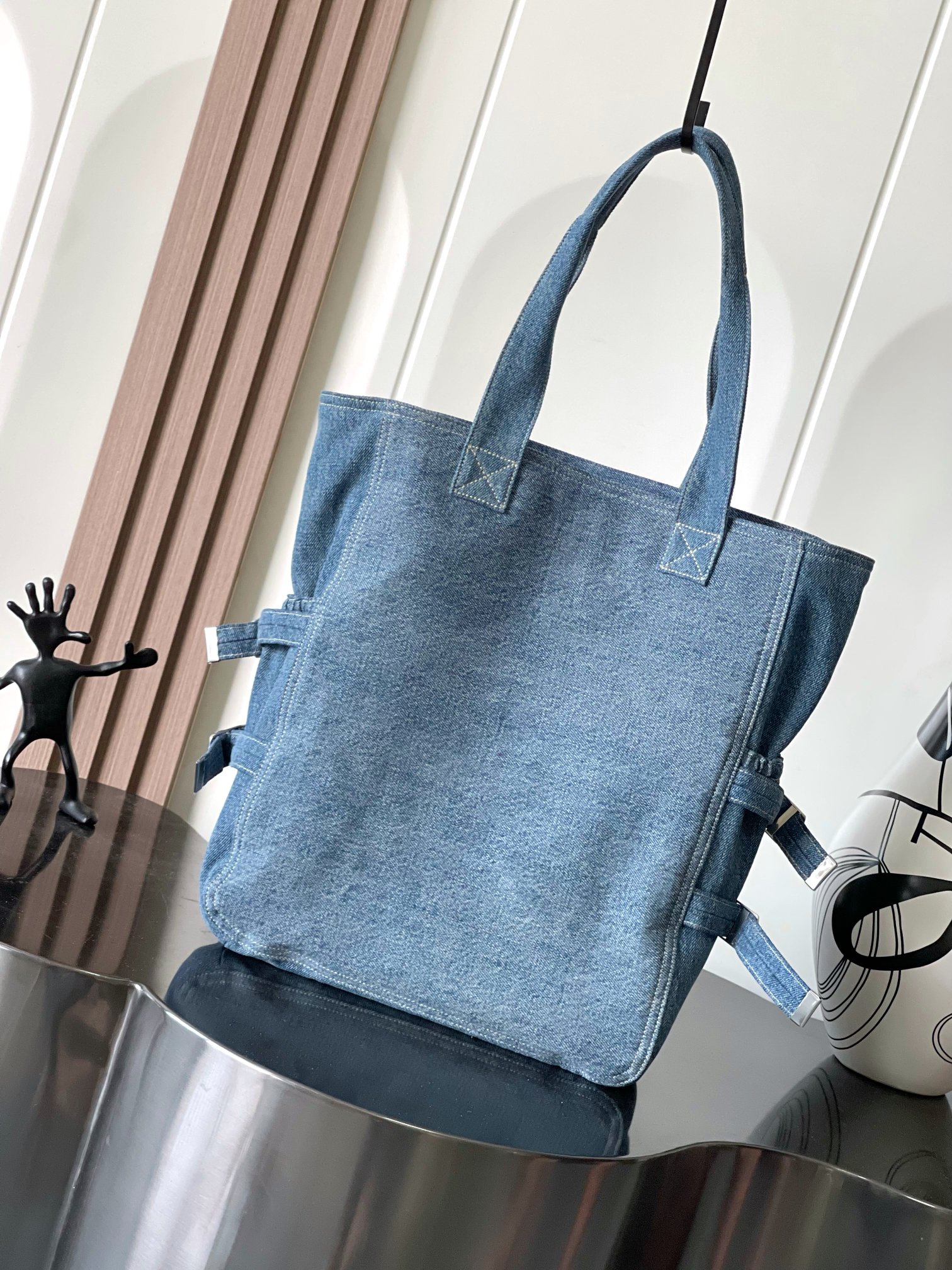 [TOP] CELINE Tote Bag 42x12x40cm - Denim Blue
