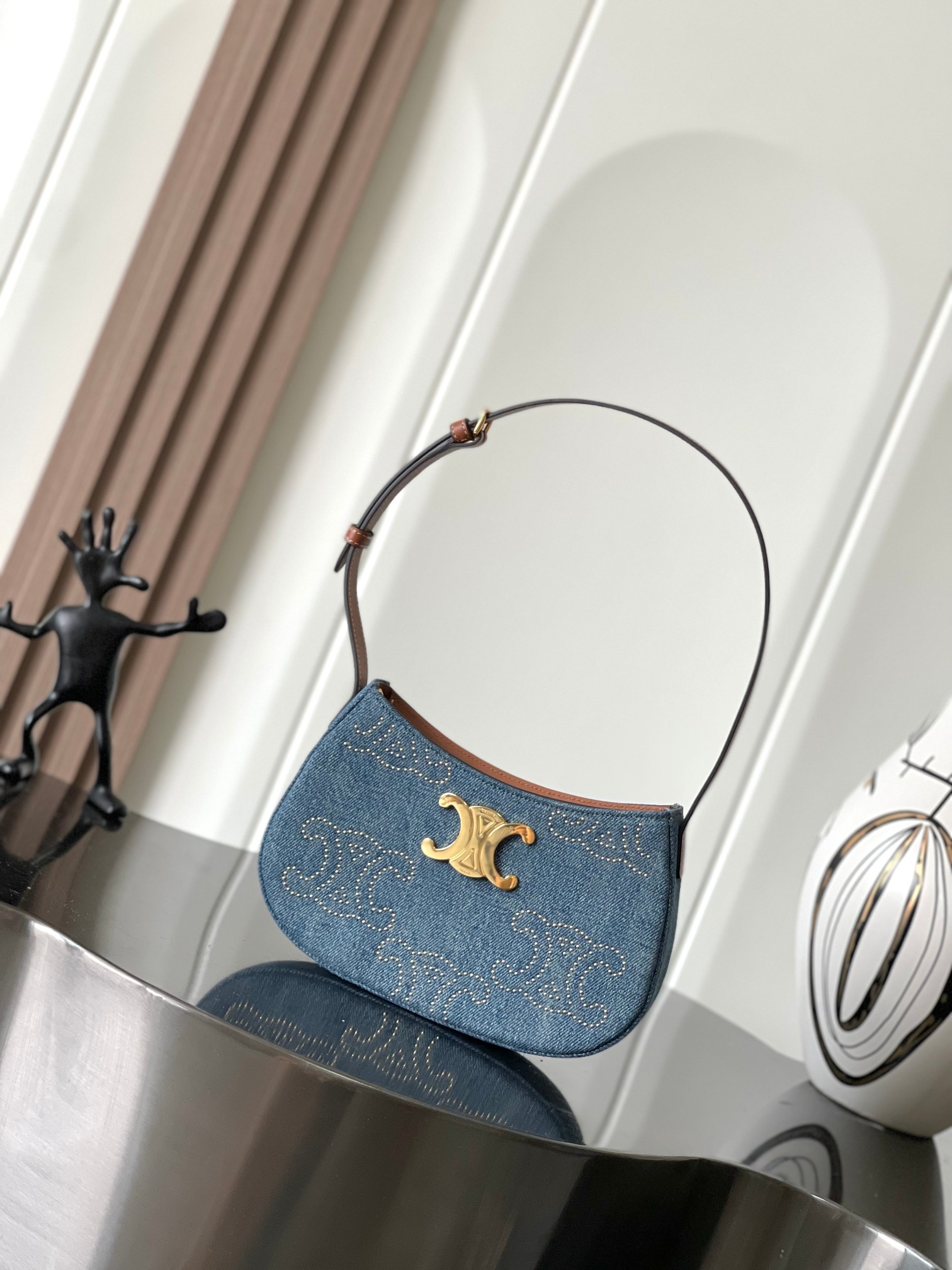 [TOP] CELINE Tilly Bag 22x13.5x4cm - Denim Blue