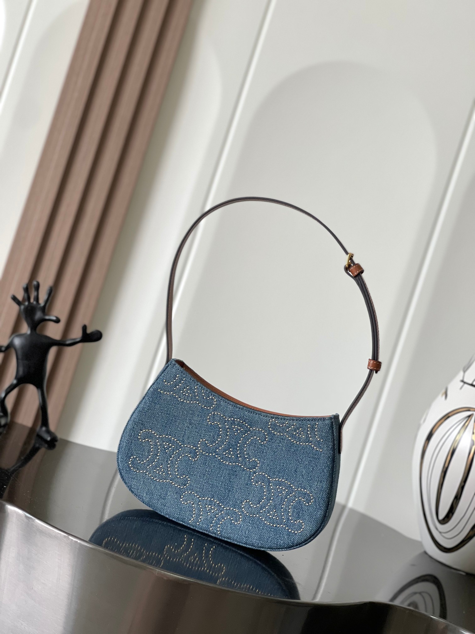 [TOP] CELINE Tilly Bag 22x13.5x4cm - Denim Blue