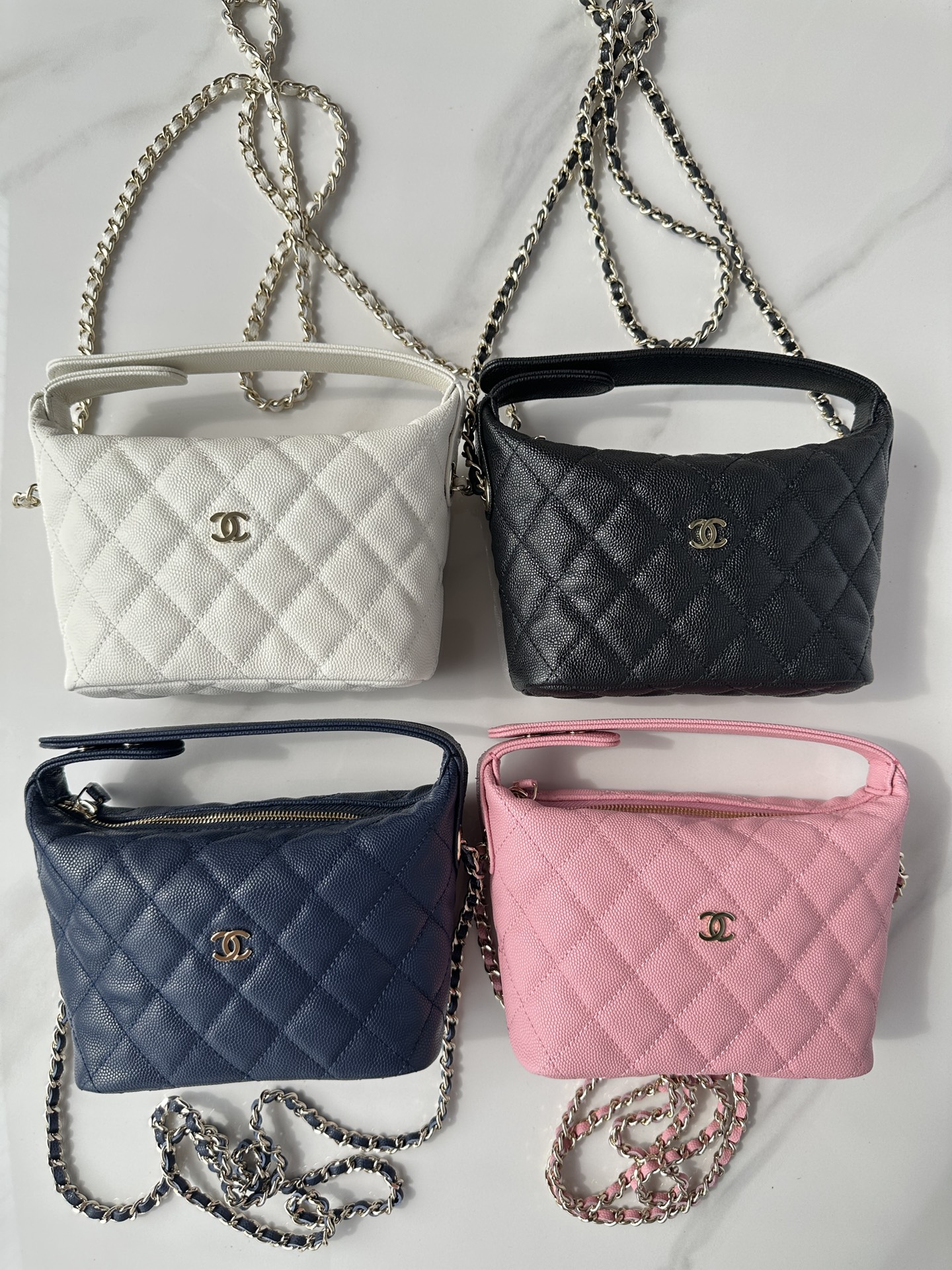 [TOP] CHANEL Spherical Cowhide Lunch Box Bag - GHW&19*15*6.5cm - 4 Colour