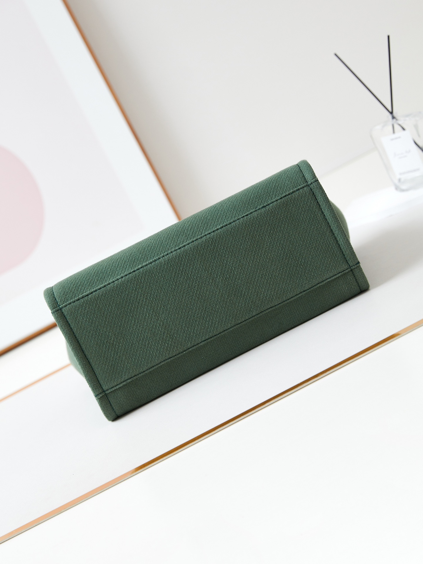 [TOP] CHANEL Deauville Bag Small Beach Bag 32cm - Olive Green