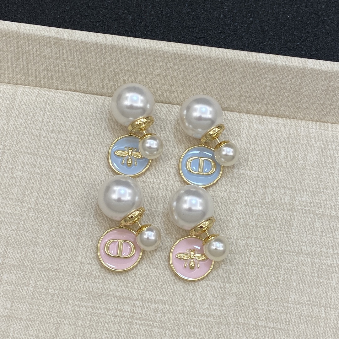 [TOP] Christian Dior Earrings with Pearl - 2 Color