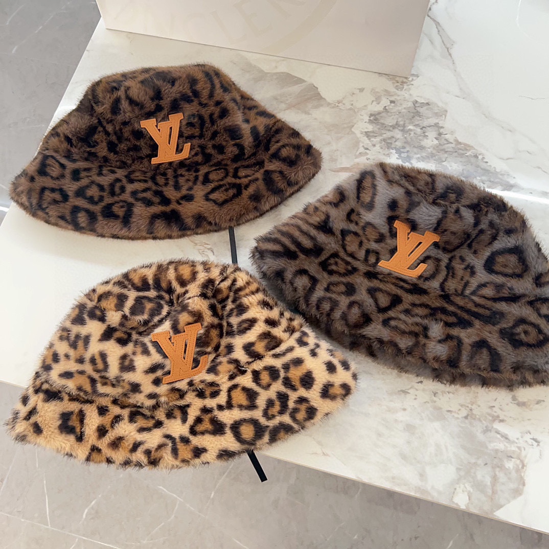 [TOP] Louis Vuitton LV Leopard Print Fisherman's Hat - 3 Colors