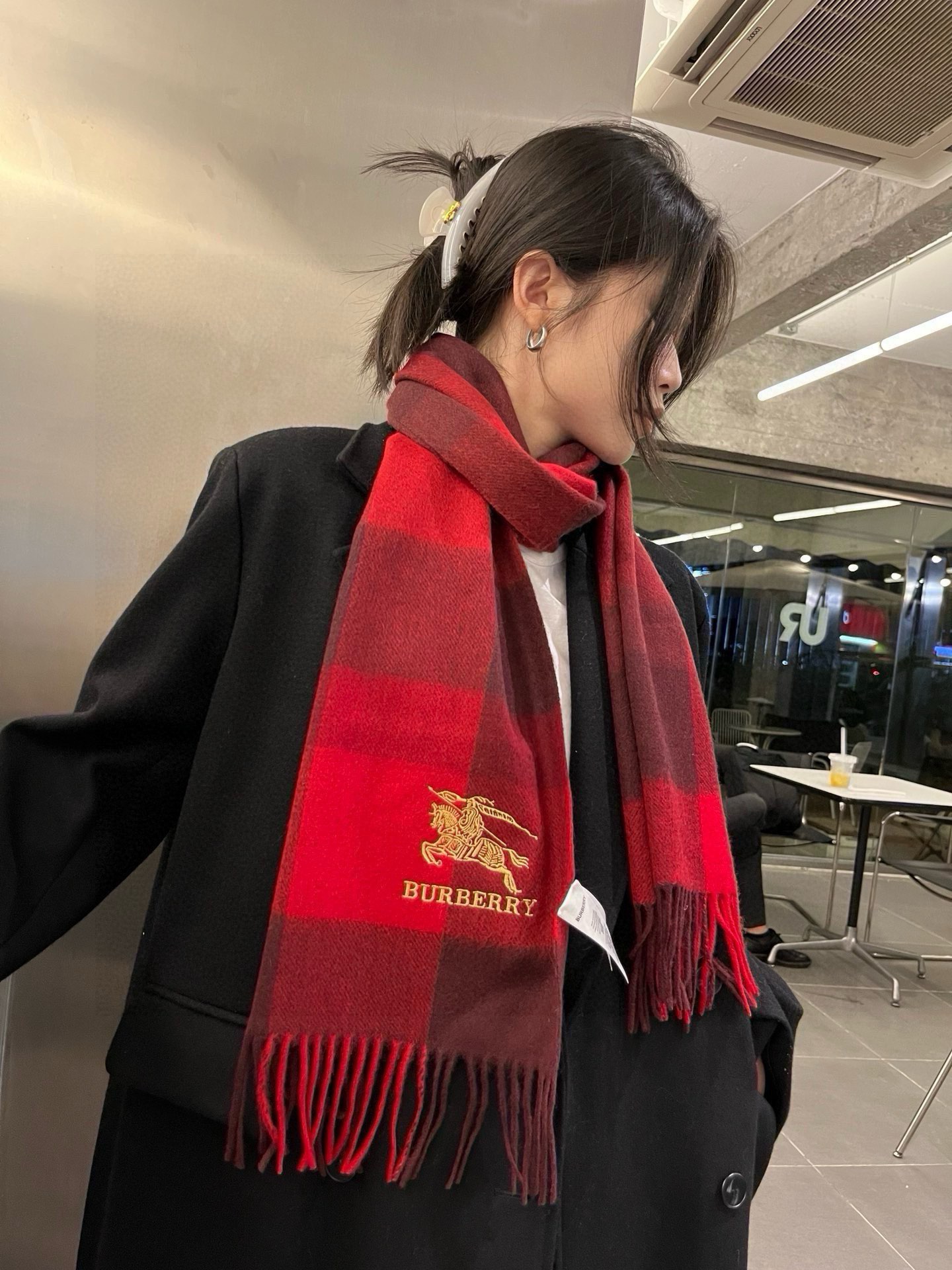 [TOP] BURBERRY Cashmere Scarf 32*180cm   - 3 Colors