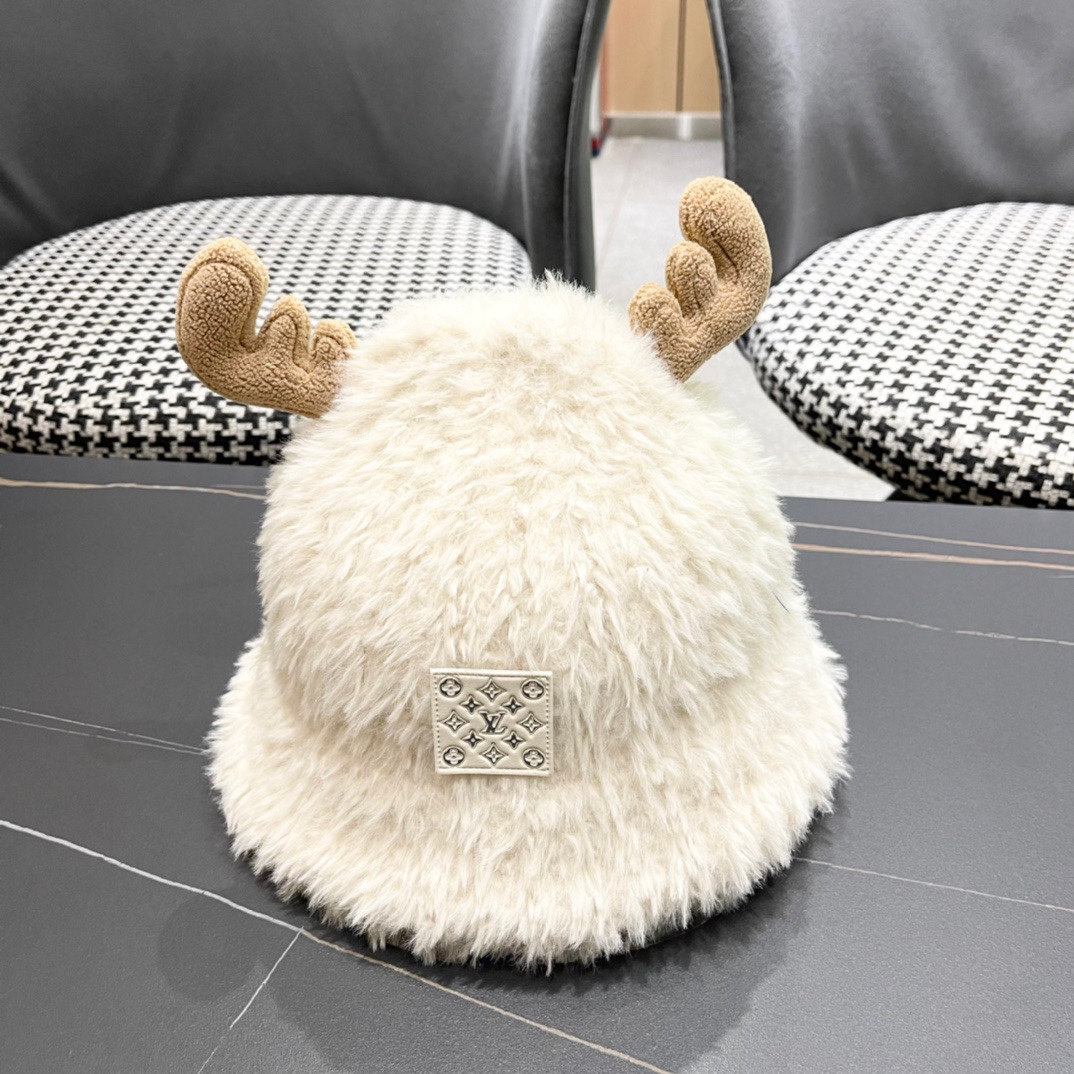 [TOP] Louis Vuitton LV Fluffy Fisherman's Hat - 4 Colors