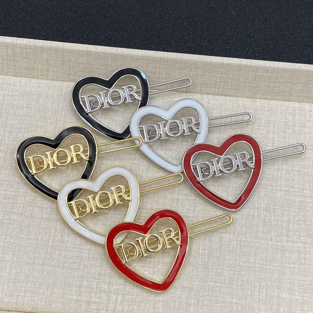 [TOP] Christian Dior Heart-Shaped Hairpin - 6 Color