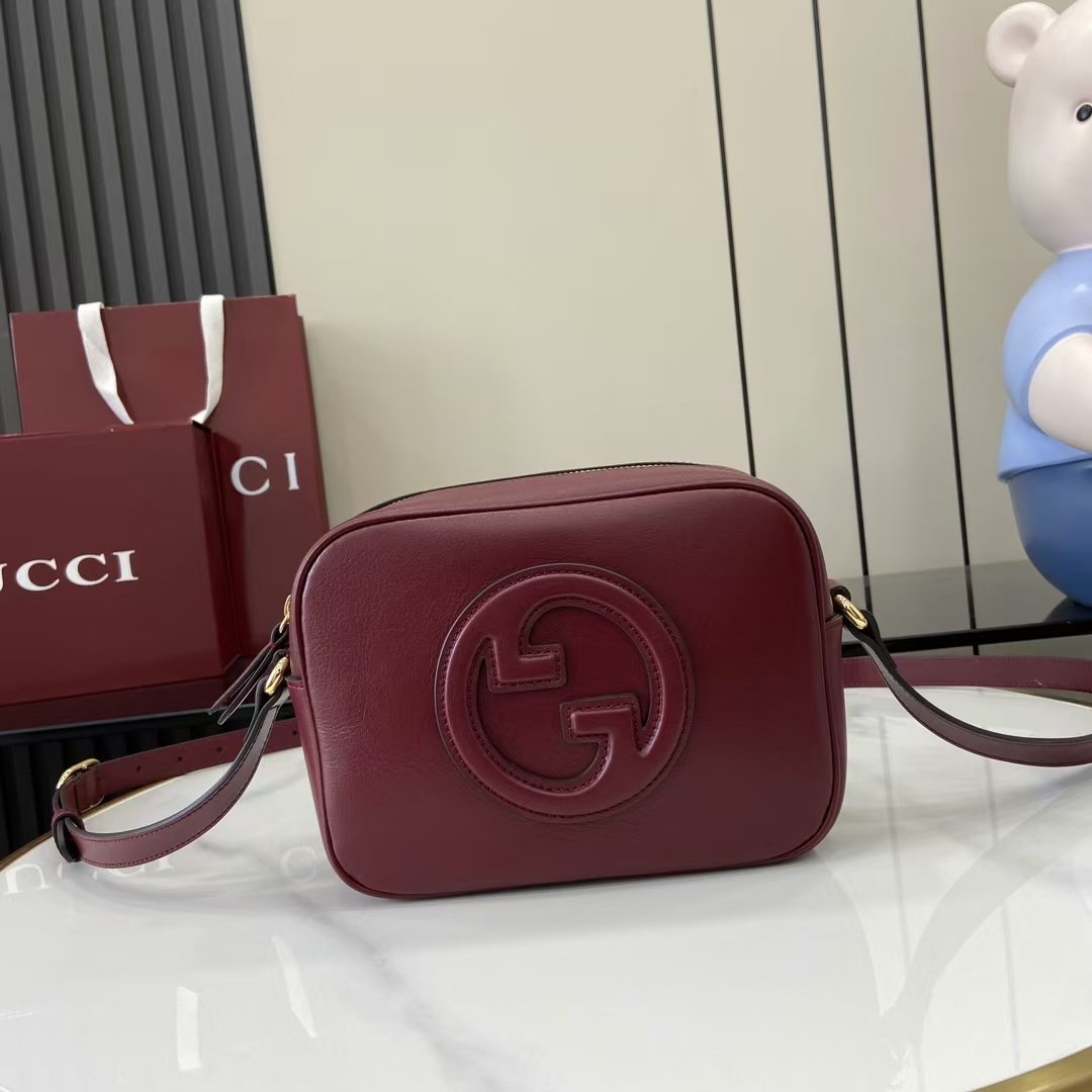[TOP] GUCCI Blondie Mini Shoulder Bag 21x 15.5x 8cm - Dark Red