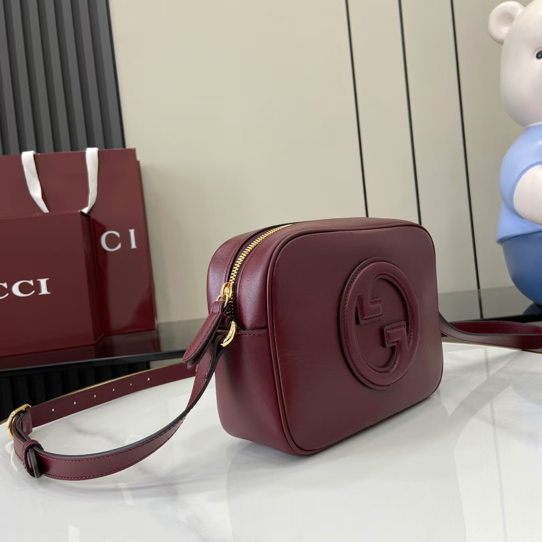 [TOP] GUCCI Blondie Mini Shoulder Bag 21x 15.5x 8cm - Dark Red
