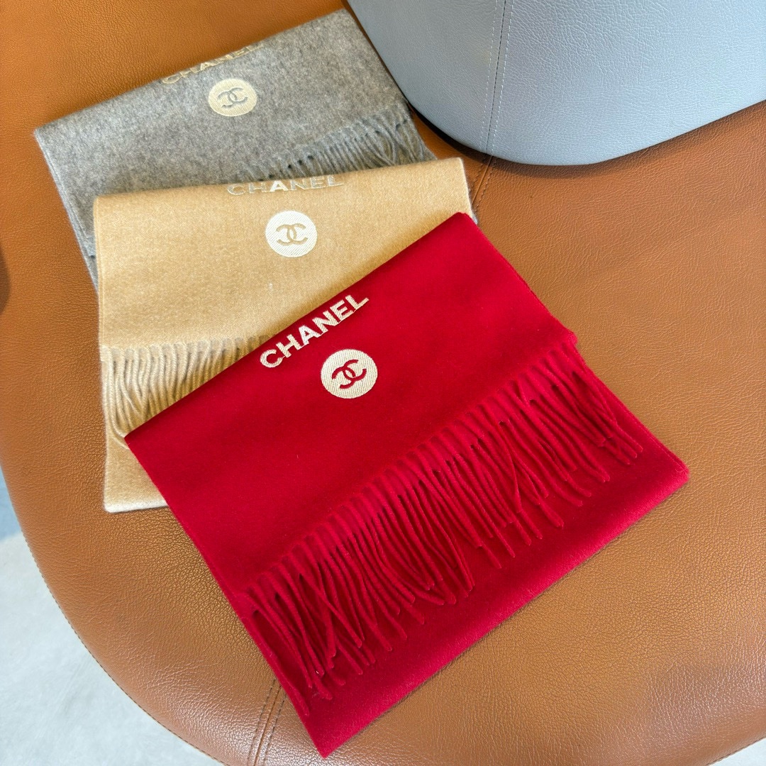 [TOP] CHANEL CC  Scarf 30cm×180cm - 3 Colors