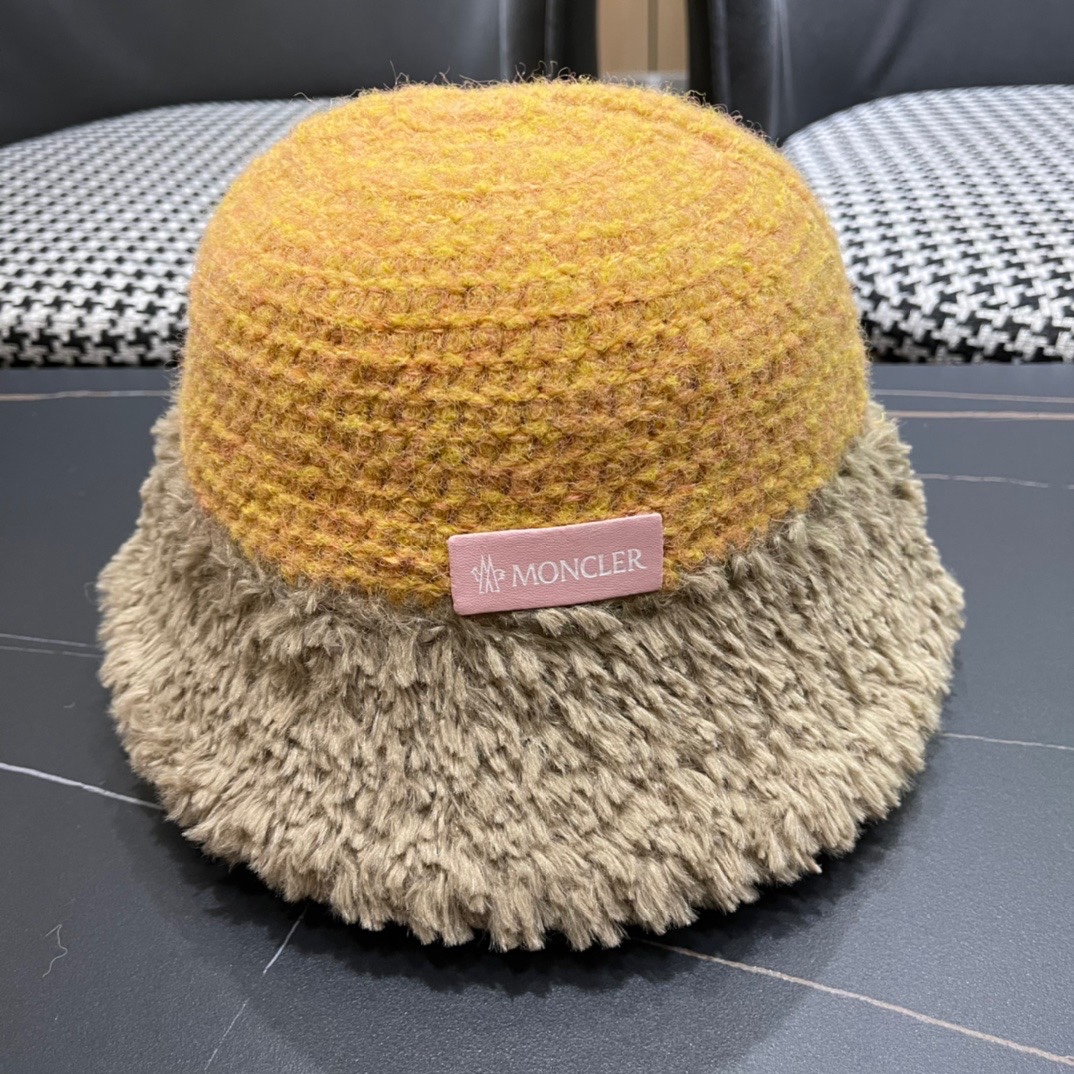 [TOP] Moncler Knitted Plush Fisherman's Hat - 4 Colour