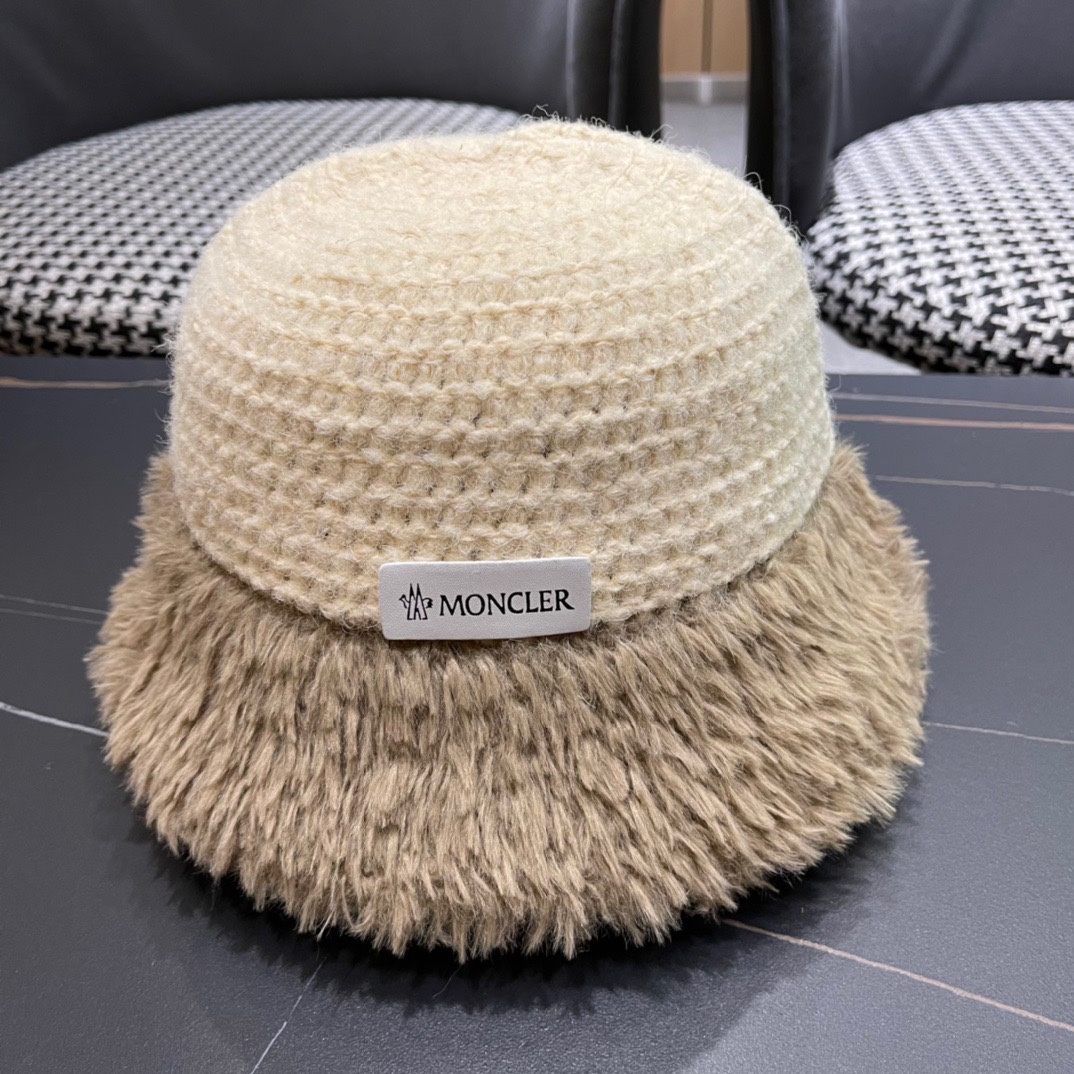 [TOP] Moncler Knitted Plush Fisherman's Hat - 4 Colour