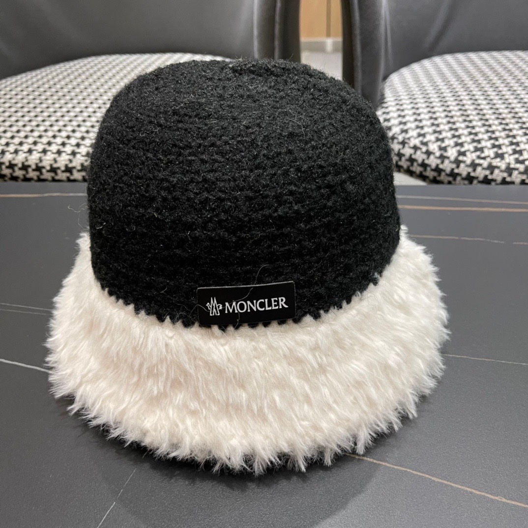 [TOP] Moncler Knitted Plush Fisherman's Hat - 4 Colour