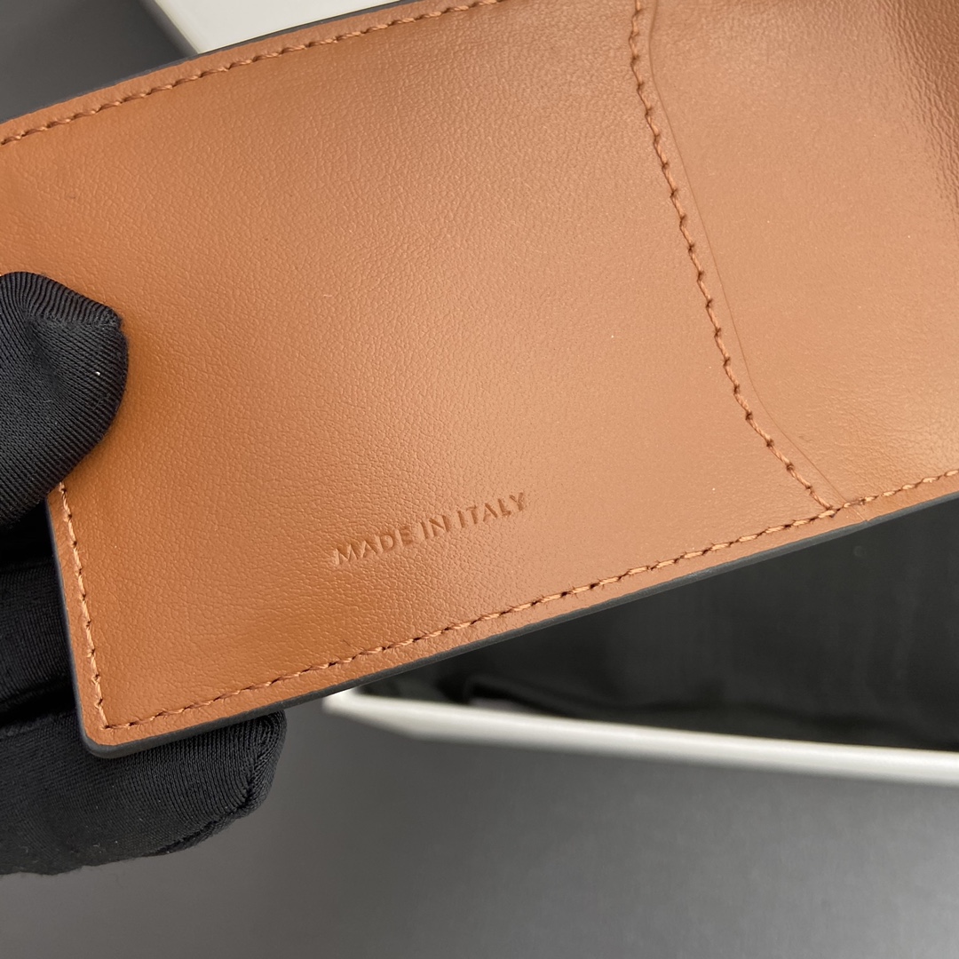 [TOP] CELINE Triomphe Logo Print Horizontal Card Holder 10x6.5x1cm - Tan/Monogram