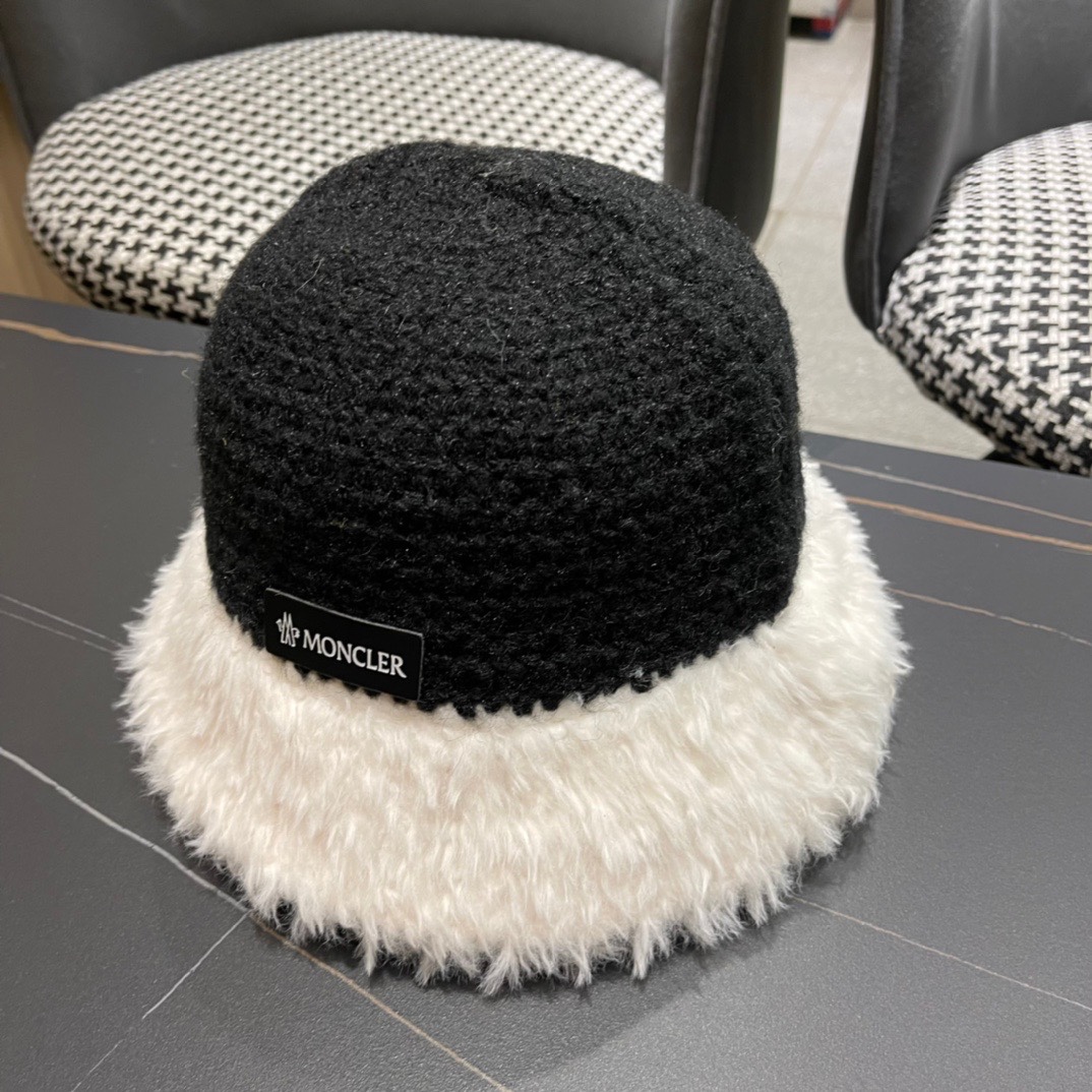 [TOP] Moncler Knitted Plush Fisherman's Hat - 4 Colour