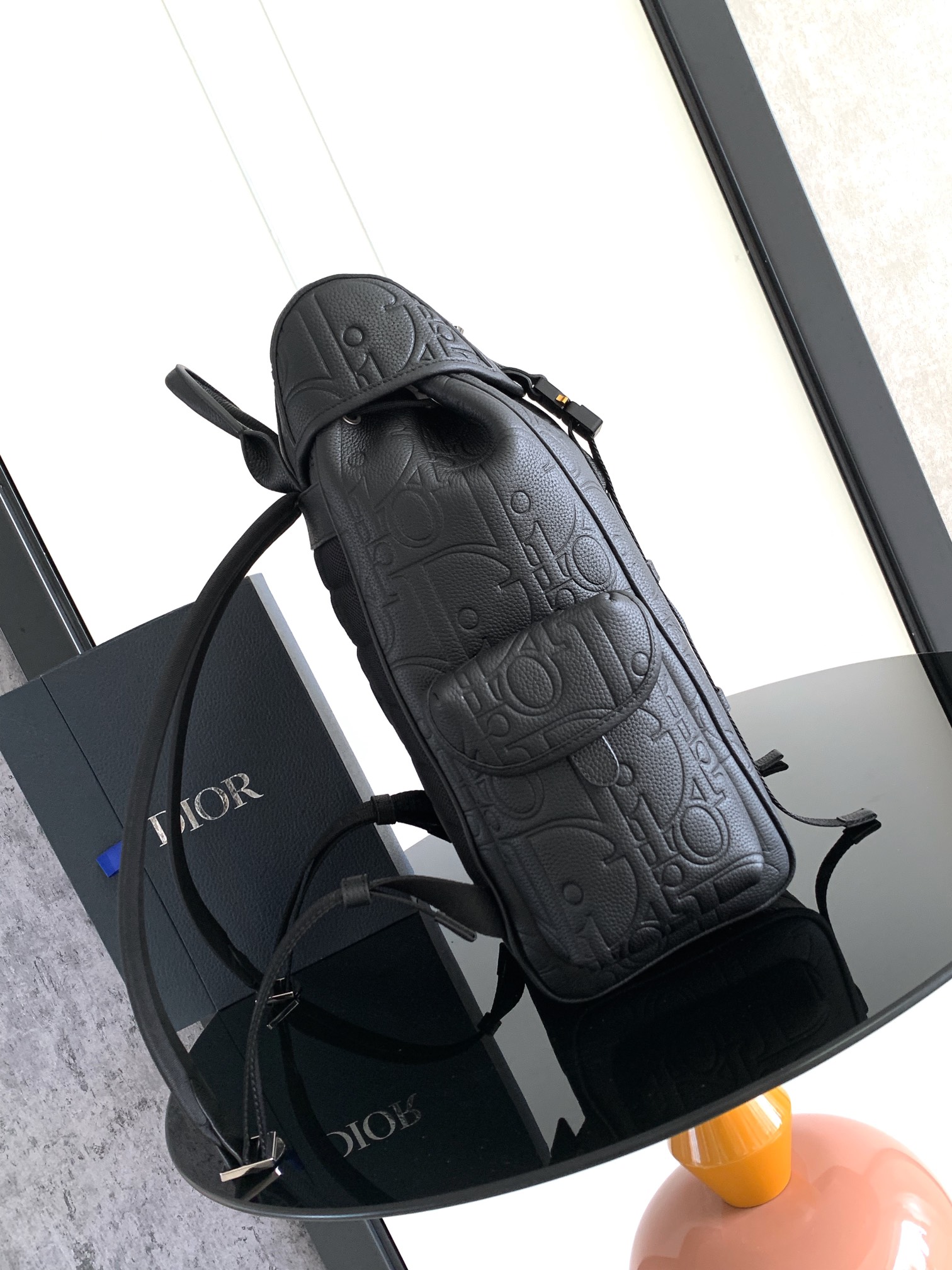 [TOP] Christian Dior Cow Leather Backpack 43 x 43 x 18 cm - Black