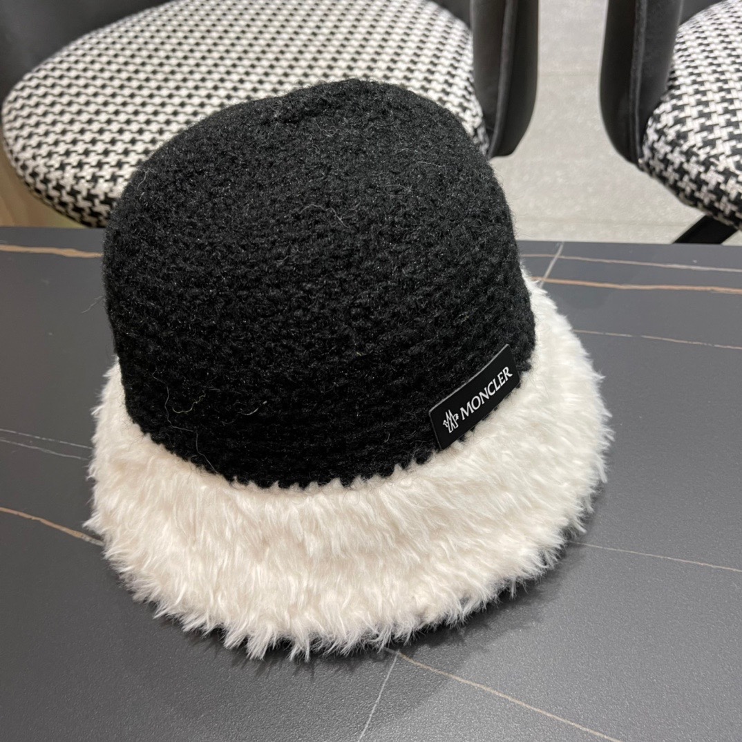 [TOP] Moncler Knitted Plush Fisherman's Hat - 4 Colour