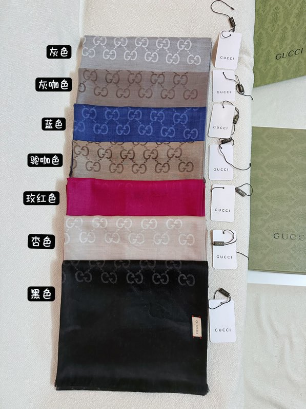 [TOP] GUCCI Cashmere Scarf  70 ＊200cm - 7 Colors