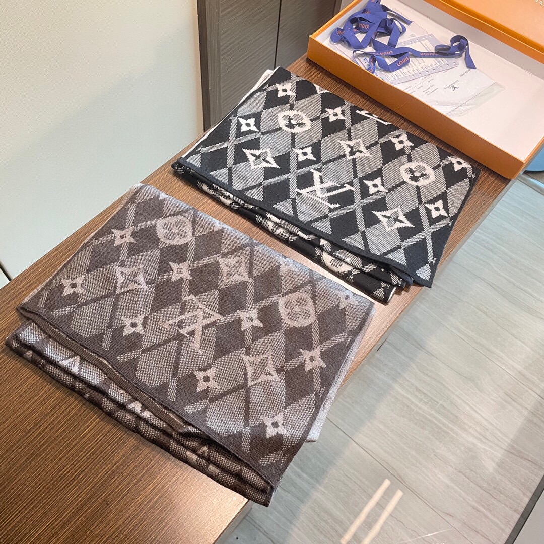 [TOP] Louis Vuitton LV Wool Scarf 32X200cm - 2 Color