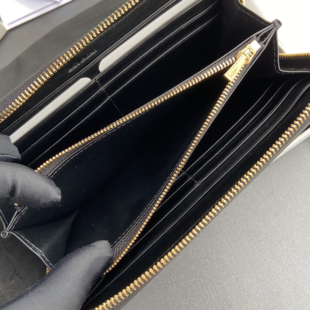 [TOP] CELINE Triomphe Logo Print Leather Wallet 19.5x7.5x3cm - Tan/Monogram