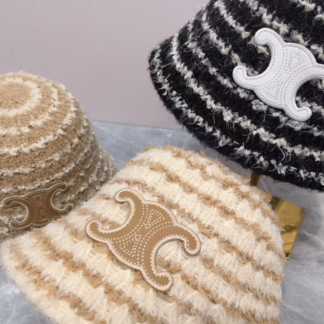 [TOP] CELINE Striped Bucket Hat - 3 Color