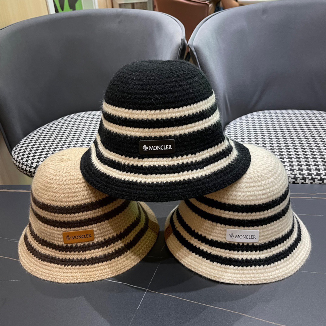[TOP] Moncler Striped Fisherman's Hat - 3 Colour