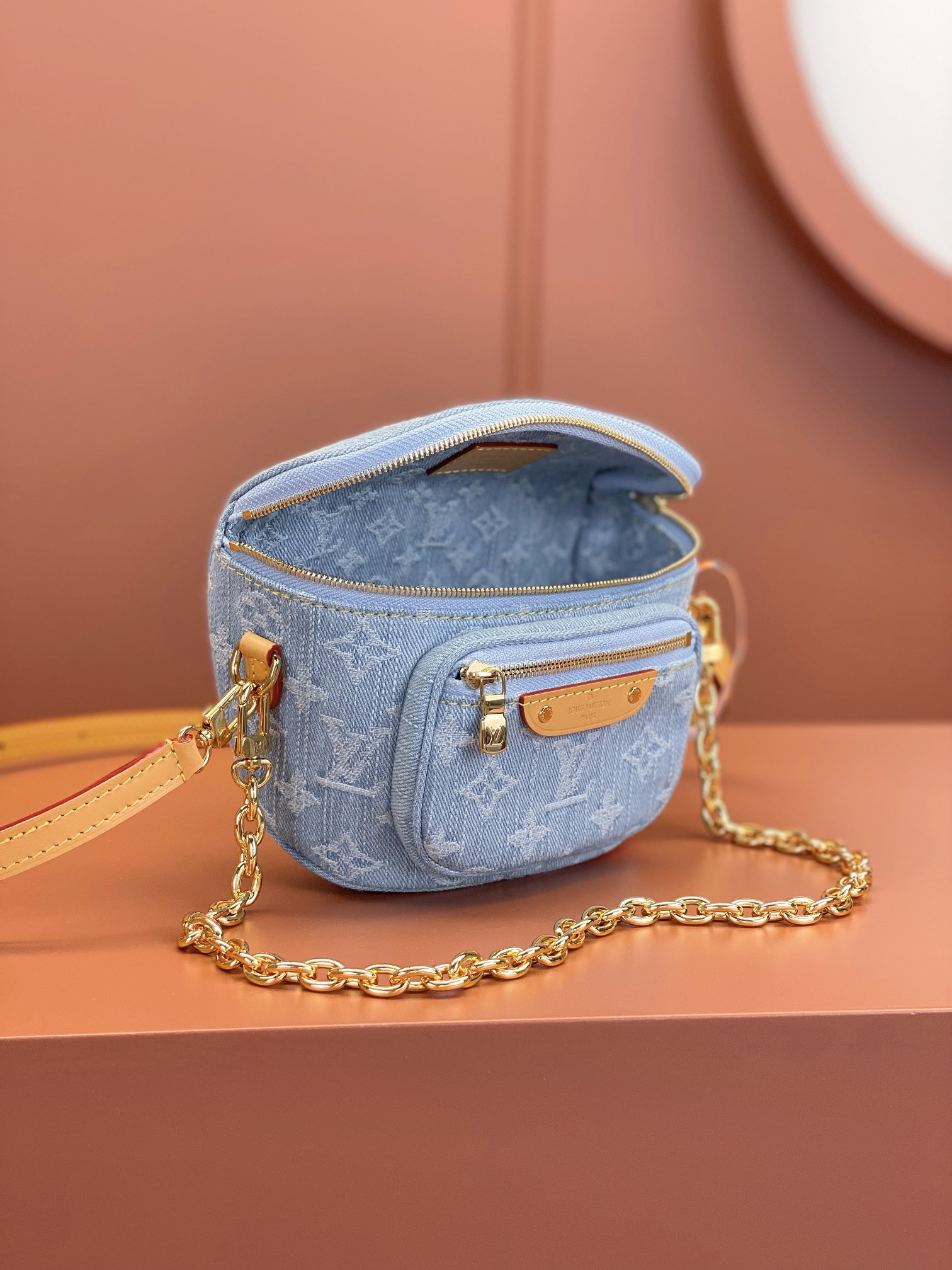 [TOP] Louis Vuitton LV Mini Bum Bag 17x12x9.5cm - Blue