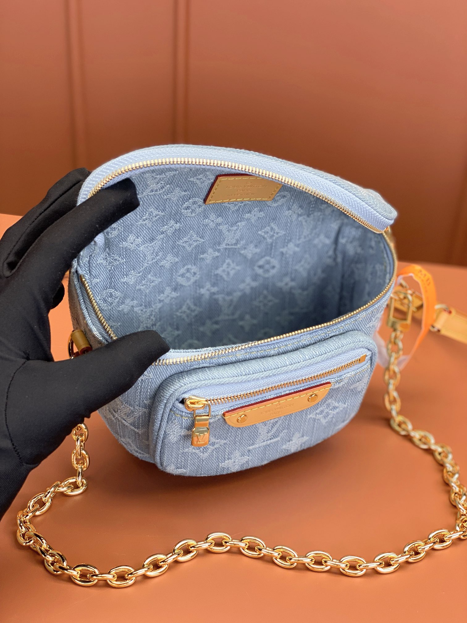 [TOP] Louis Vuitton LV Mini Bum Bag 17x12x9.5cm - Blue