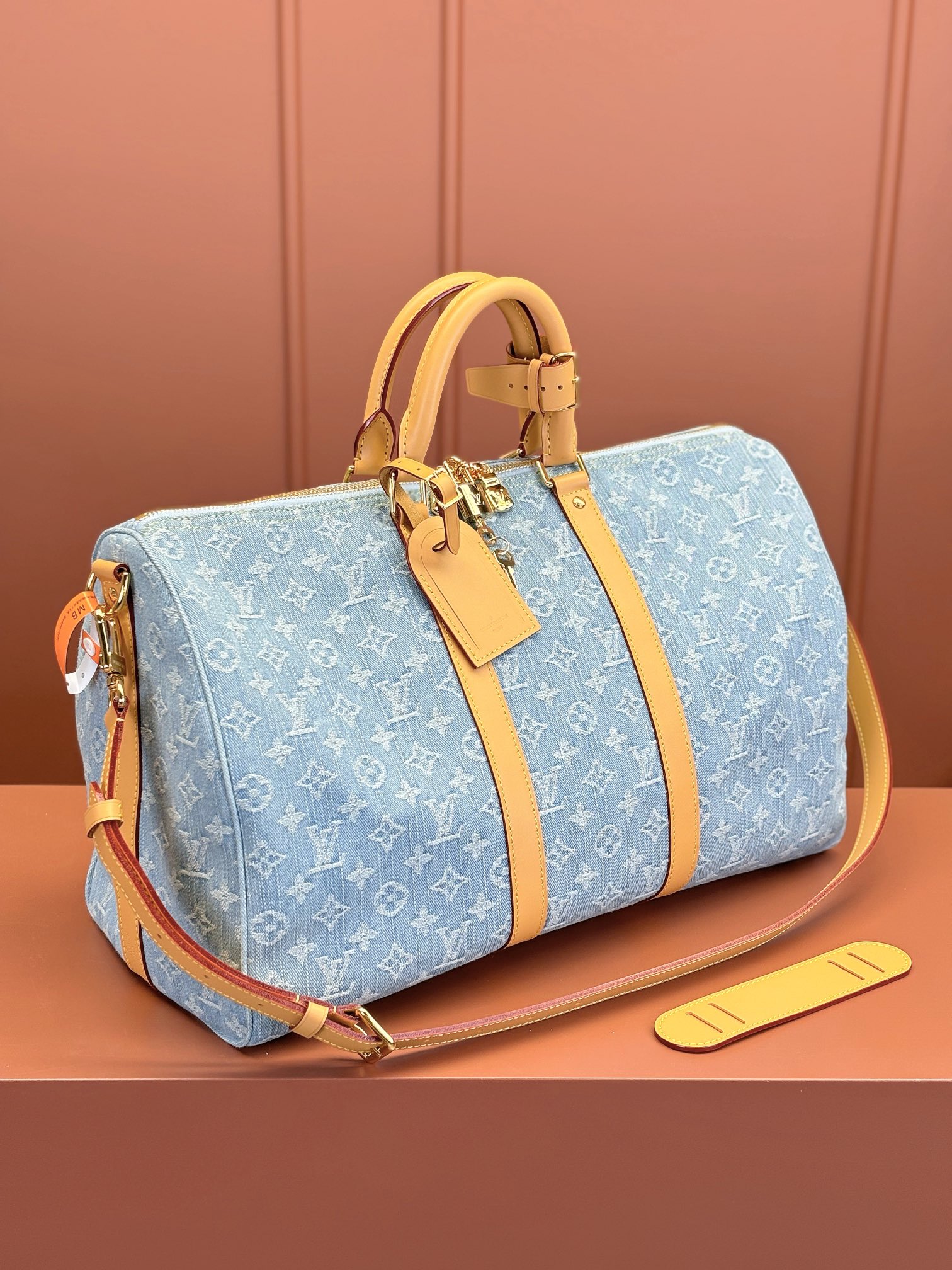 [TOP] Louis Vuitton LV Keepall Bandoulière 45 Travel Bag 45x27x20cm - Blue