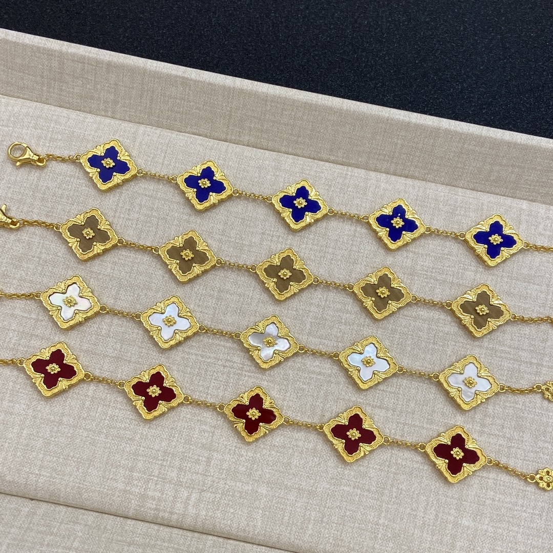 [TOP] Van Cleef & Arpels Diamond-shaped VCA 5 Motifs Alhambra Bracelet - 4 Color